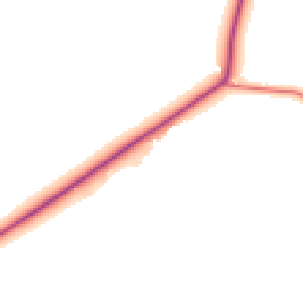 Daytime road noise heatmap for LE15 7SZ