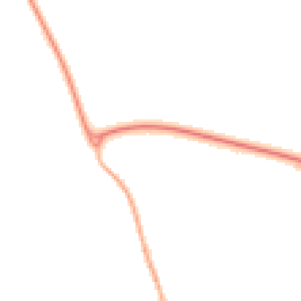 Night-time road noise heatmap for LE15 7TS