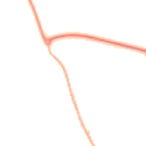 Night-time road noise heatmap for LE15 7UF