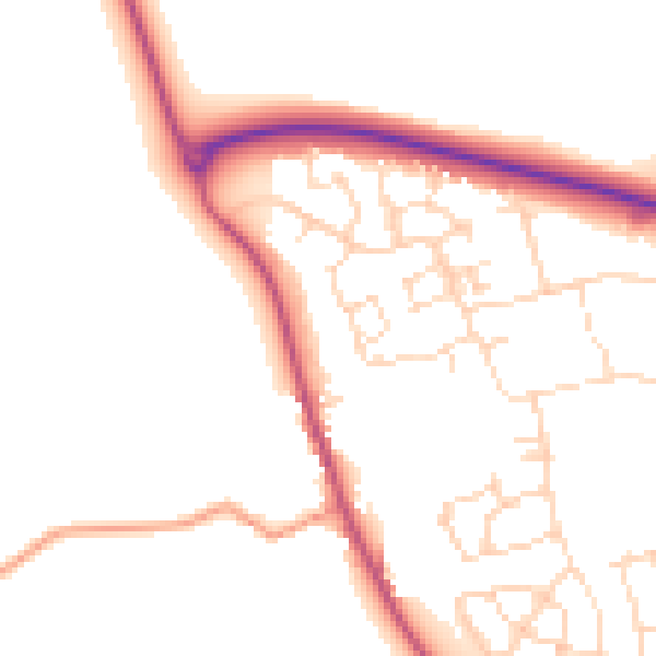 Daytime road noise heatmap for LE15 7UG
