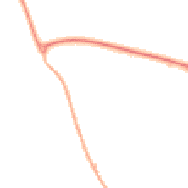 Night-time road noise heatmap for LE15 7UN
