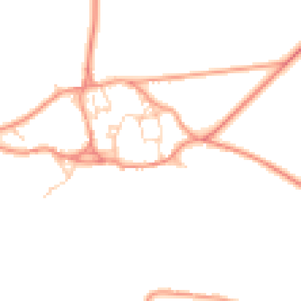 Daytime road noise heatmap for LE15 8AQ