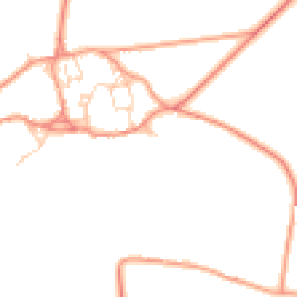 Daytime road noise heatmap for LE15 8EA
