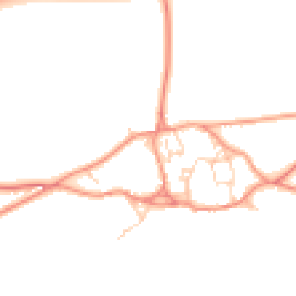 Daytime road noise heatmap for LE15 8EE
