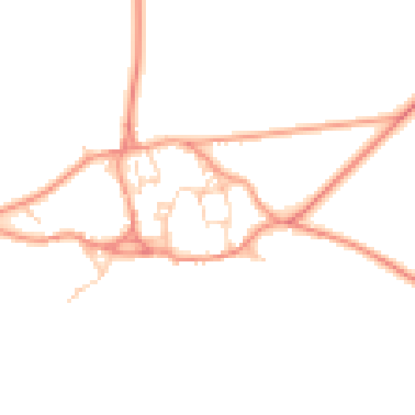 Daytime road noise heatmap for LE15 8ER