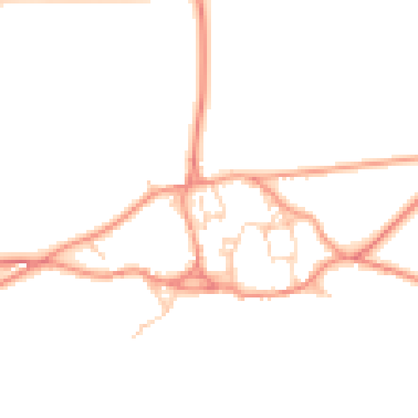 Daytime road noise heatmap for LE15 8ET