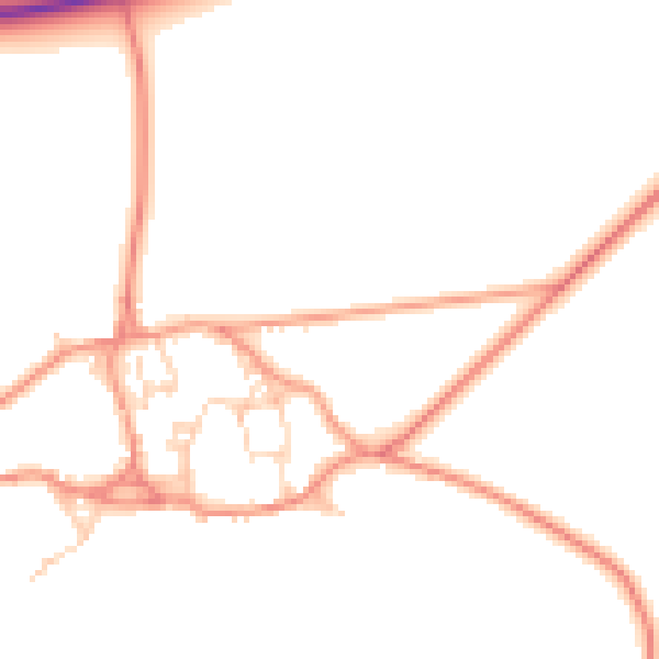 Daytime road noise heatmap for LE15 8GD