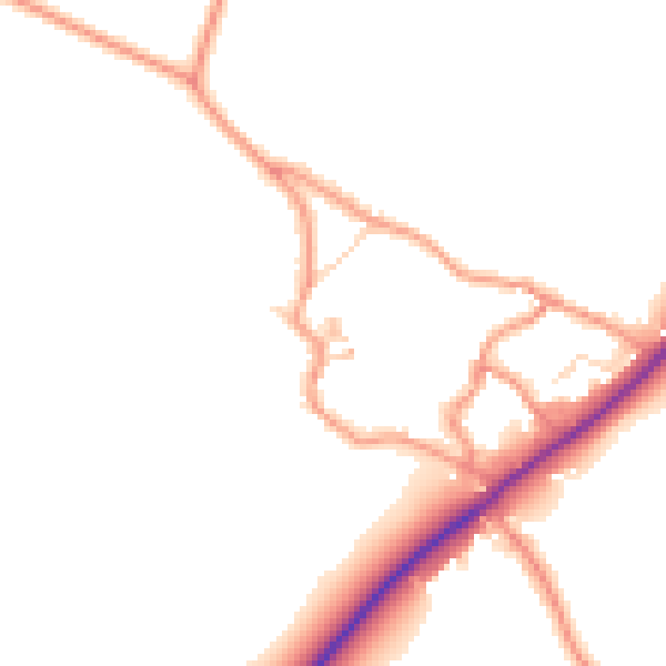 Daytime road noise heatmap for LE15 8PB