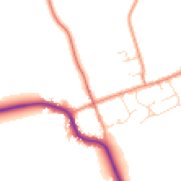 Daytime road noise heatmap for LE15 8PG