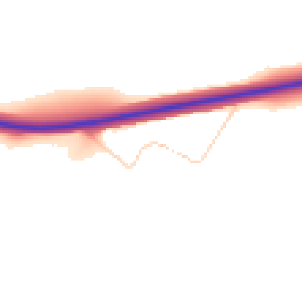Daytime road noise heatmap for LE15 9AZ