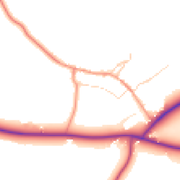 Daytime road noise heatmap for LE15 9DG