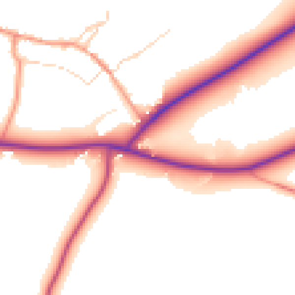 Daytime road noise heatmap for LE15 9DQ