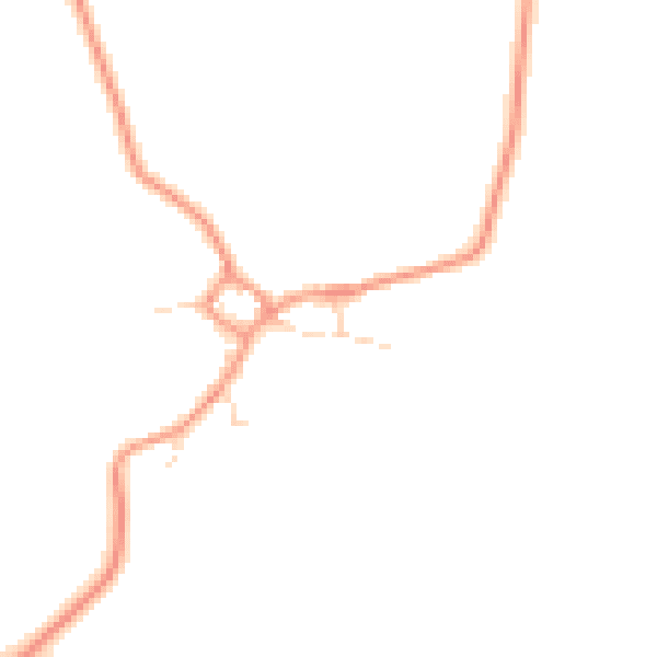 Daytime road noise heatmap for LE15 9EL