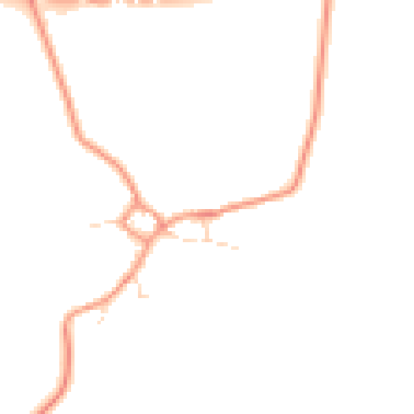 Daytime road noise heatmap for LE15 9EN