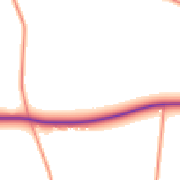 Daytime road noise heatmap for LE15 9ES