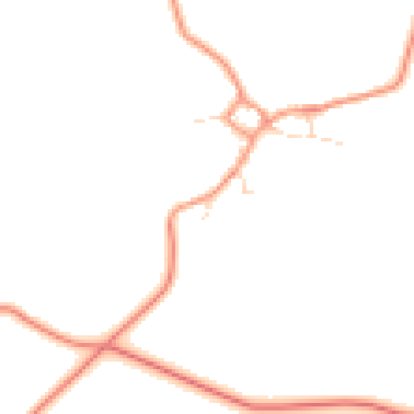 Daytime road noise heatmap for LE15 9EX