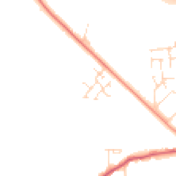 Daytime road noise heatmap for LE15 9FA