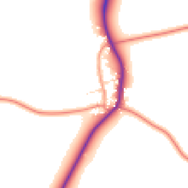 Daytime road noise heatmap for LE15 9NG