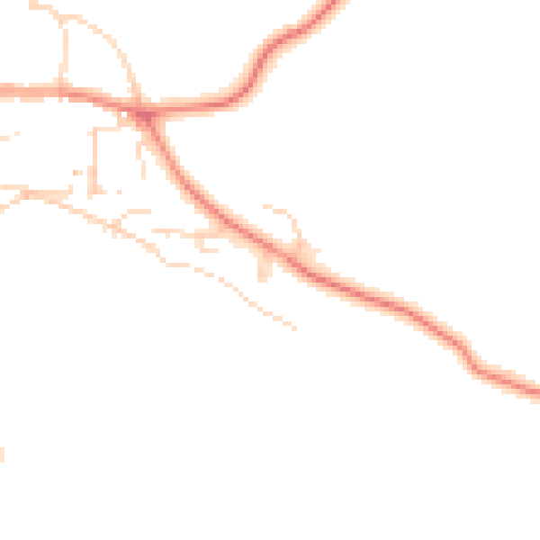 Daytime road noise heatmap for LE15 9PE