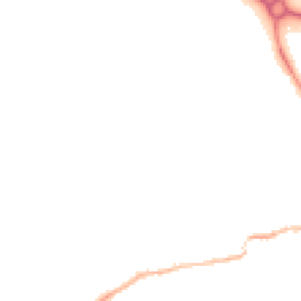 Night-time road noise heatmap for LE15 9SD