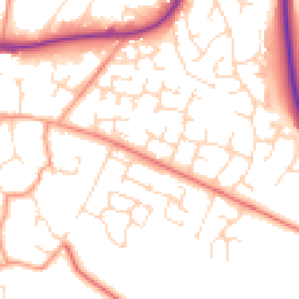 Daytime road noise heatmap for LE16 8JH
