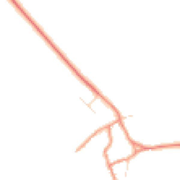 Daytime road noise heatmap for LE16 8LJ