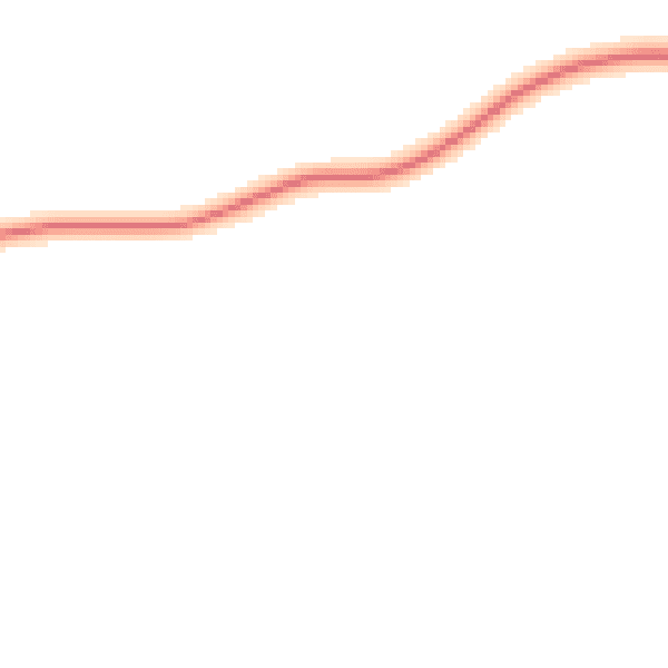Night-time road noise heatmap for LE16 8PB