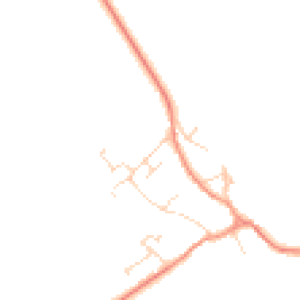 Daytime road noise heatmap for LE16 8SH
