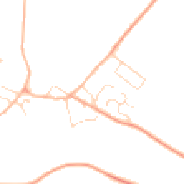 Daytime road noise heatmap for LE16 8XE