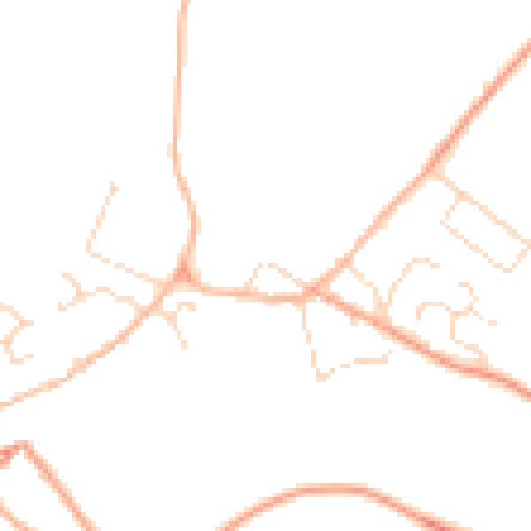Daytime road noise heatmap for LE16 8XT