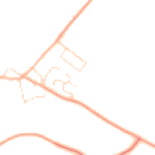 Daytime road noise heatmap for LE16 8YQ