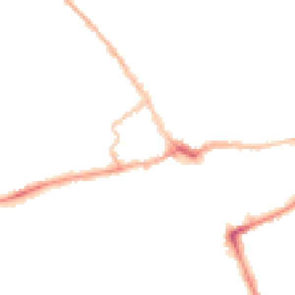 Night-time road noise heatmap for LE16 9EZ
