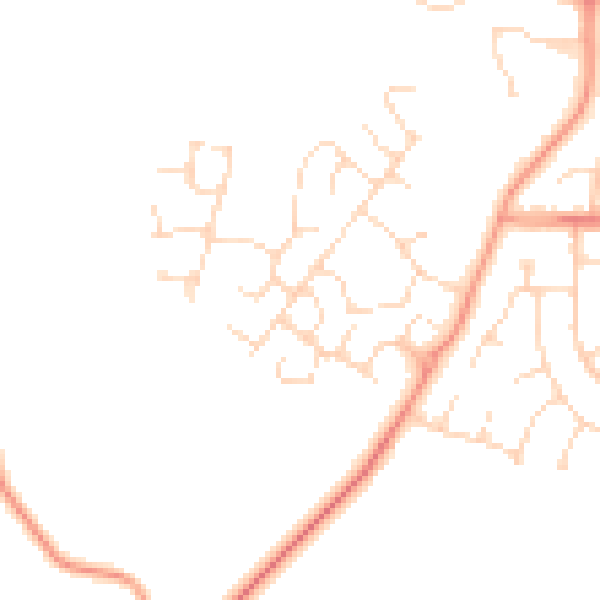 Daytime road noise heatmap for LE16 9GJ