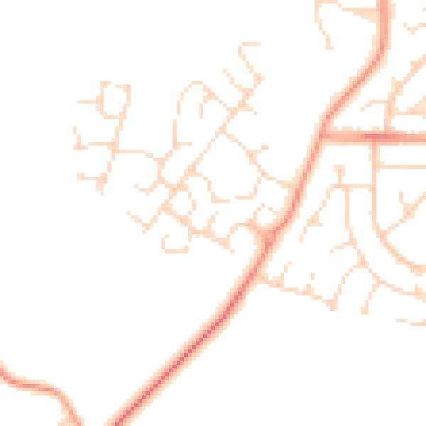 Daytime road noise heatmap for LE16 9GT