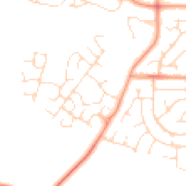 Daytime road noise heatmap for LE16 9GX