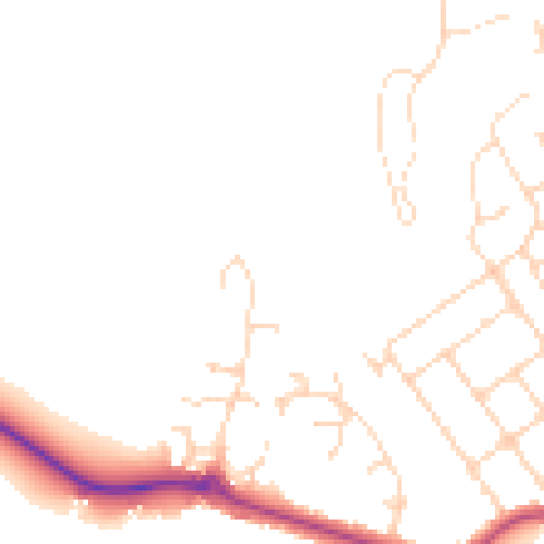 Daytime road noise heatmap for LE16 9NS