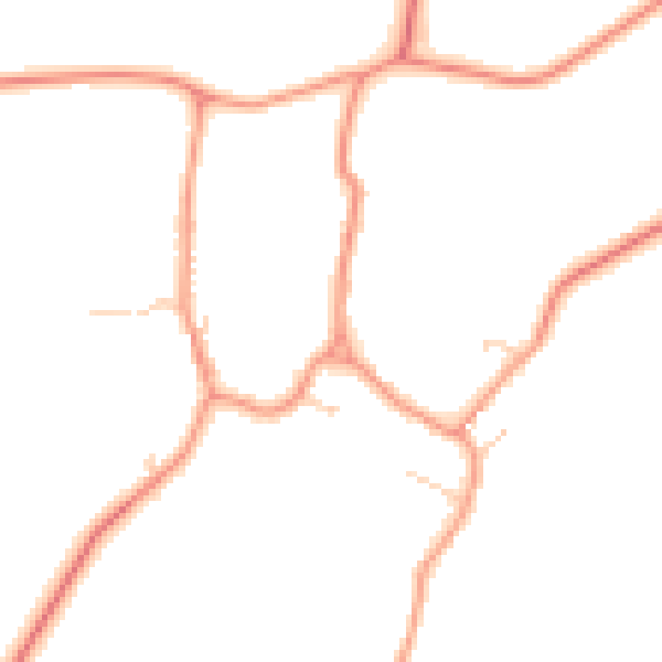 Daytime road noise heatmap for LE16 9RS