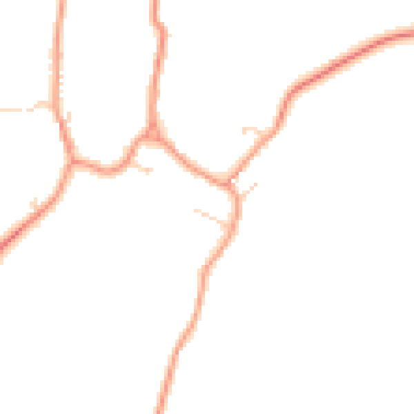 Daytime road noise heatmap for LE16 9SD