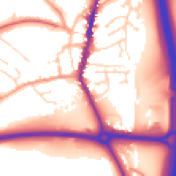 Daytime road noise heatmap for LE17 4BW