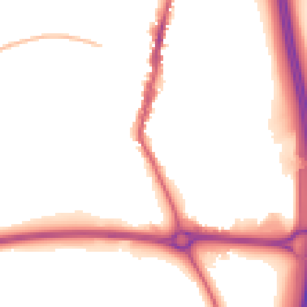 Night-time road noise heatmap for LE17 4BW