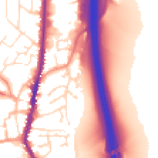 Daytime road noise heatmap for LE17 4DJ