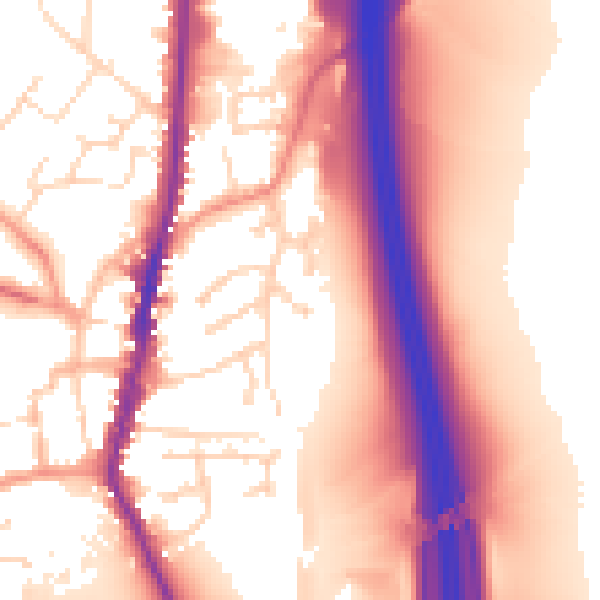 Daytime road noise heatmap for LE17 4DL