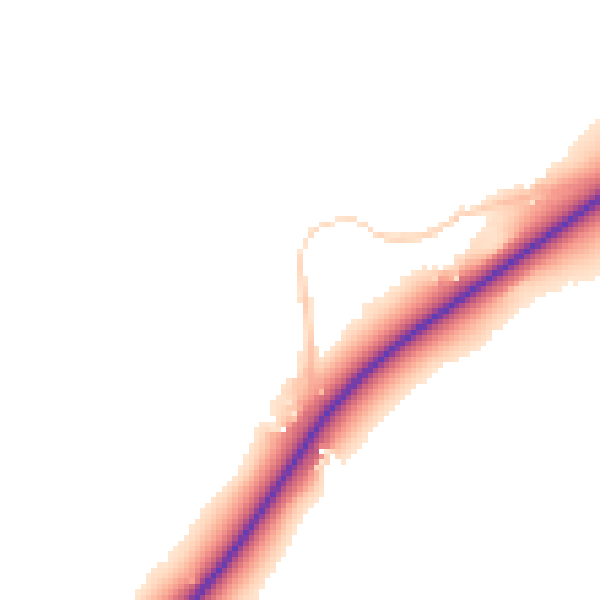 Daytime road noise heatmap for LE17 4HZ