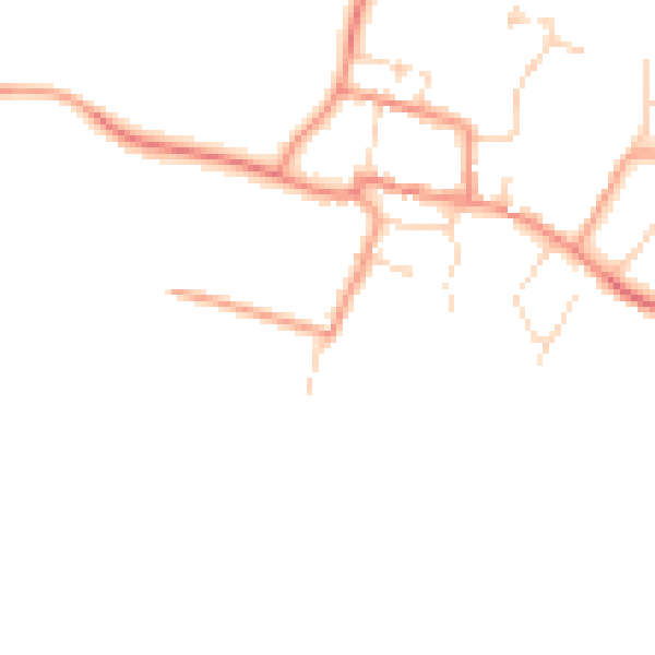 Daytime road noise heatmap for LE17 5BN