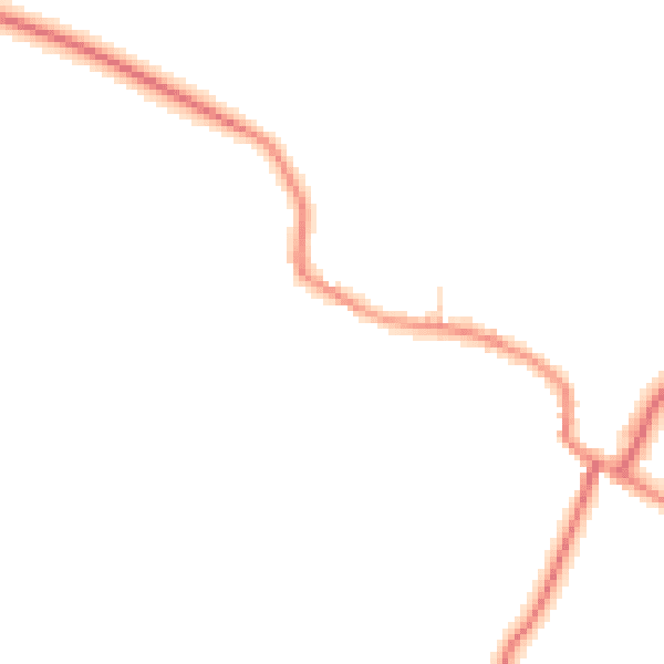 Daytime road noise heatmap for LE17 5EF