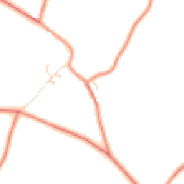 Daytime road noise heatmap for LE17 5HY