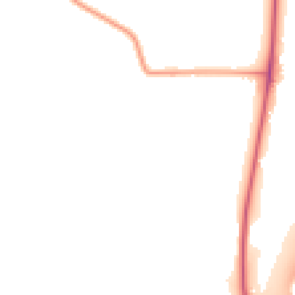 Night-time road noise heatmap for LE17 5JH