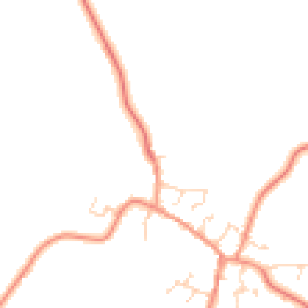 Daytime road noise heatmap for LE17 5LY