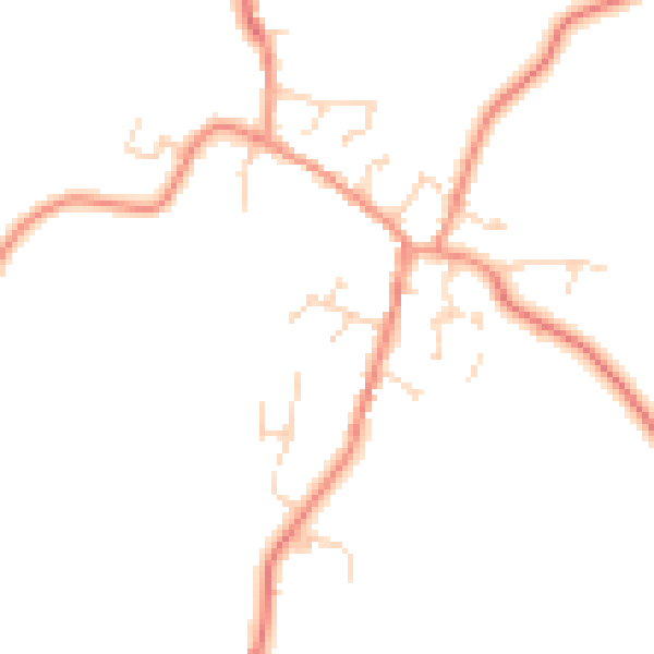 Daytime road noise heatmap for LE17 5PQ