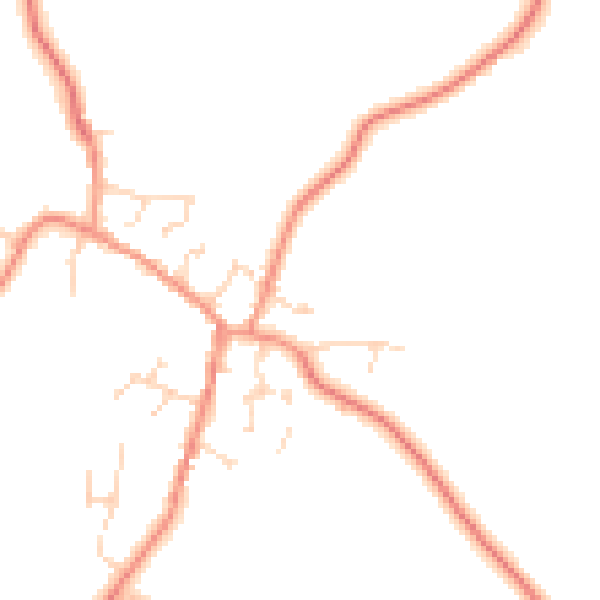Daytime road noise heatmap for LE17 5SJ